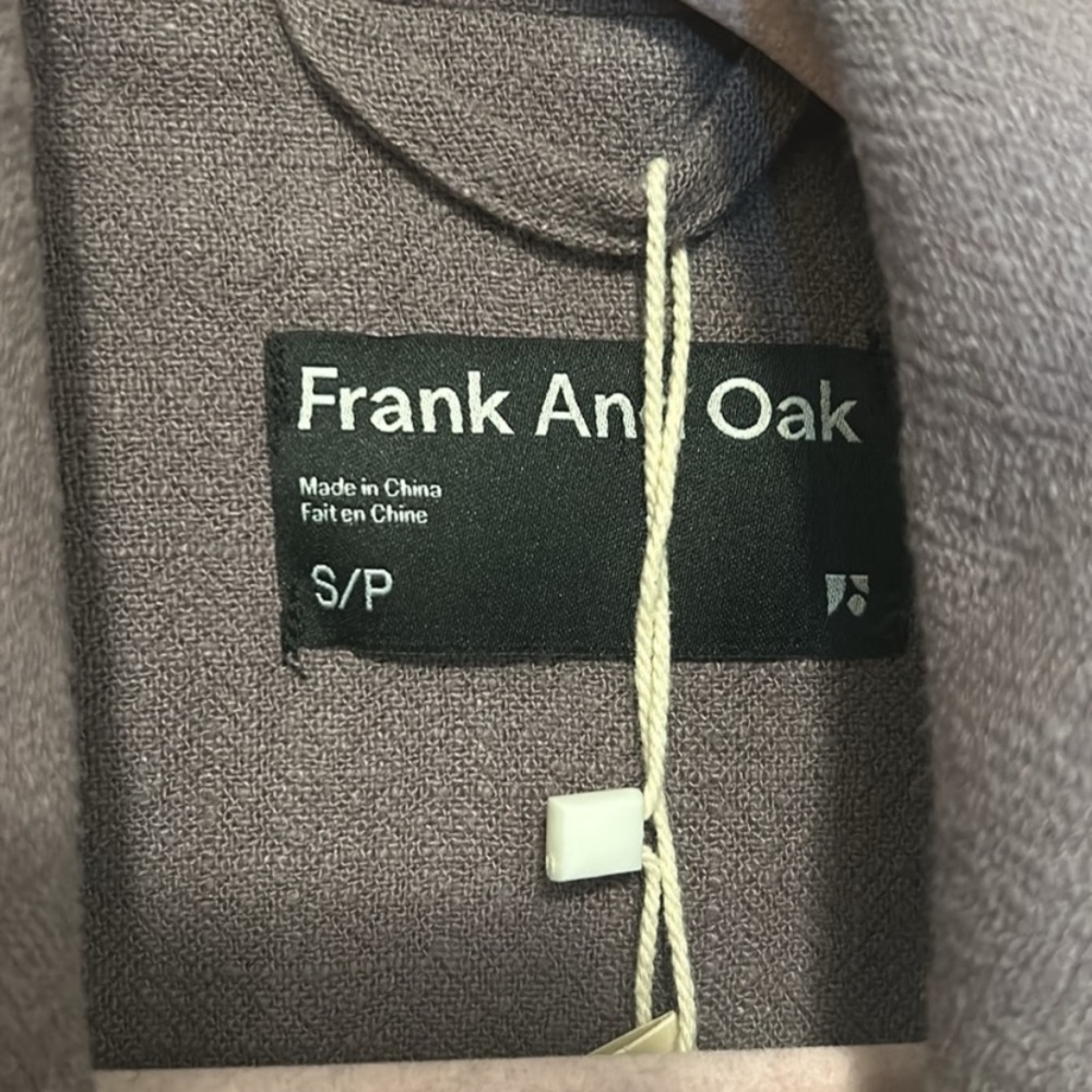 Frank and Oak The Fluid Blazer Dusty Lavender Linen Belted Jacket Small - Picture 6 of 11